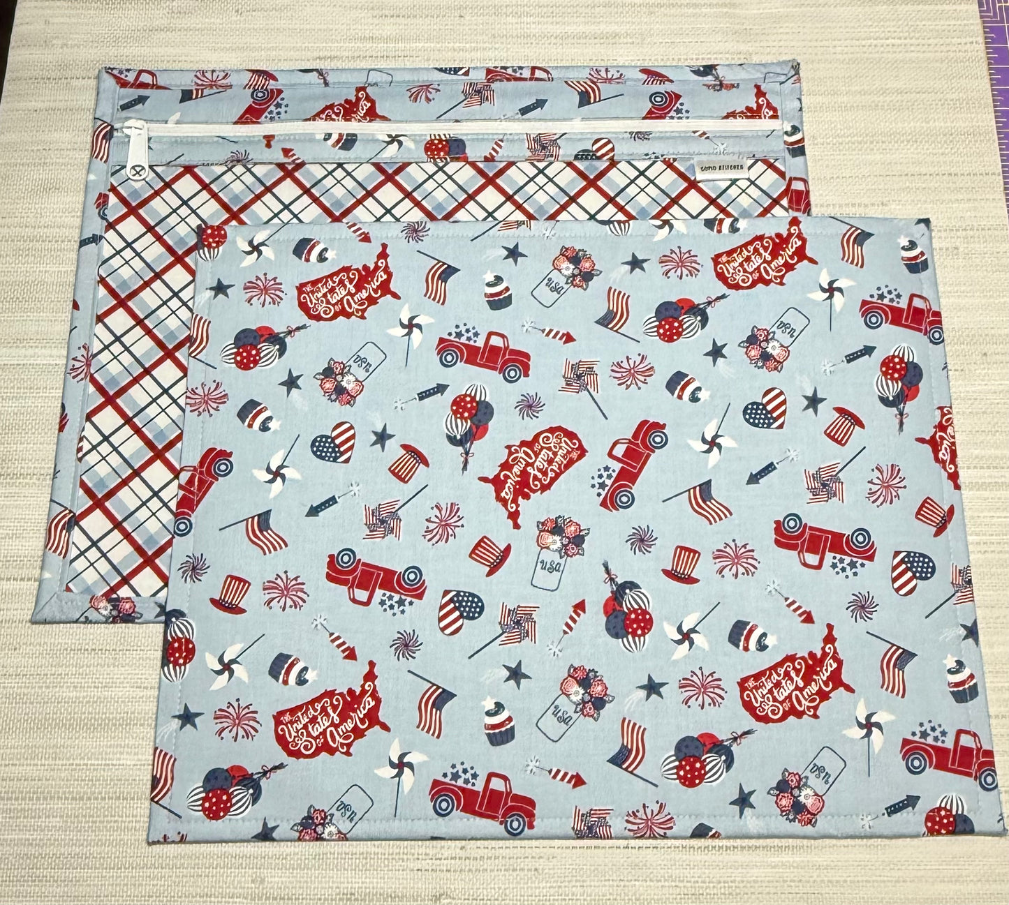 Patriotic Vinyl Front Bag